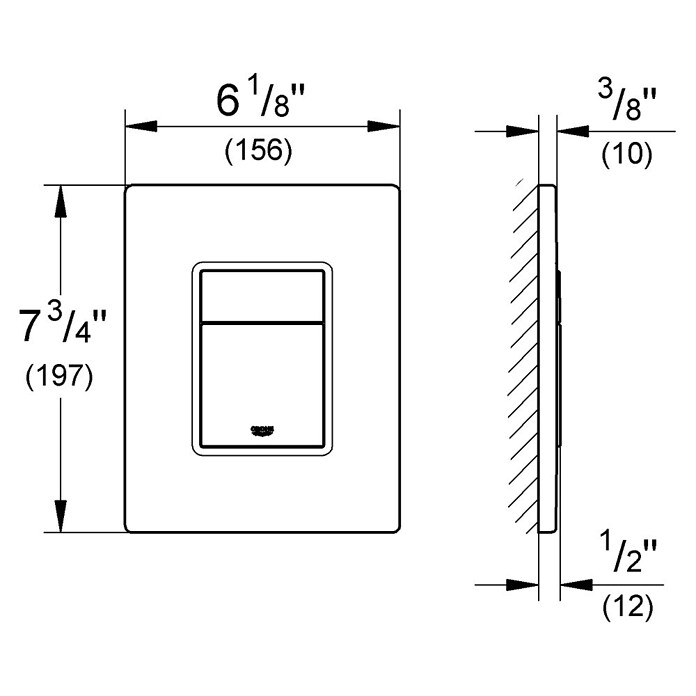 Grohe Betätigungsplatte Skate Cosmopolitan (Nickel, Gebürstet, 2-Mengen-Spülung)