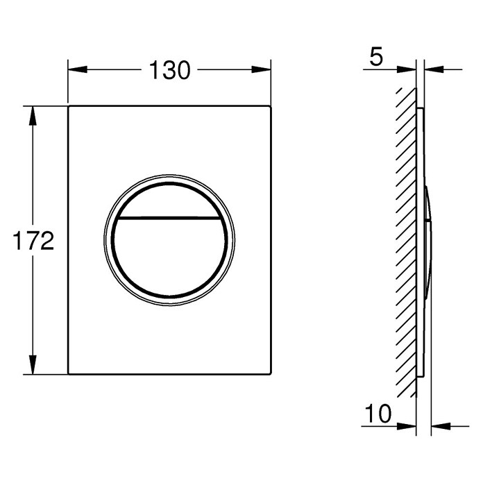 Grohe Bedieningsplaat (Wit, 2 spoelwaterhoeveelheid)