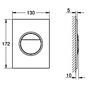 Grohe Bedieningsplaat (Wit, 2 spoelwaterhoeveelheid)