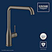 Grohe Essence Keukenkraan (Hard grafiet, Geborsteld, Hoge uitloop)