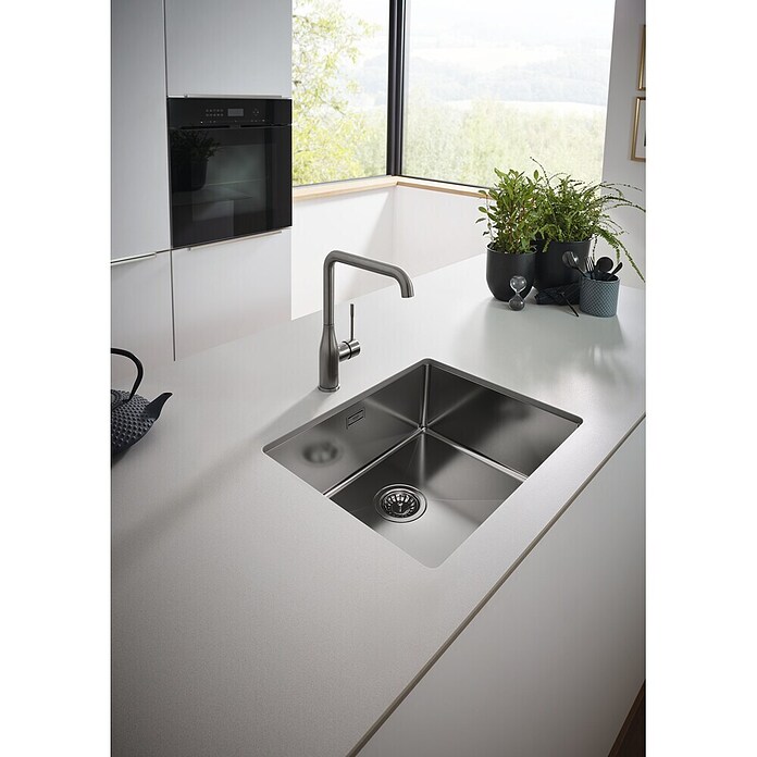 Grohe Essence Keukenkraan (Hard grafiet, Geborsteld, Hoge uitloop)
