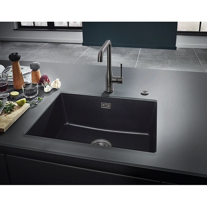 Grohe Essence Keukenkraan (Hard grafiet, Geborsteld, Hoge uitloop)