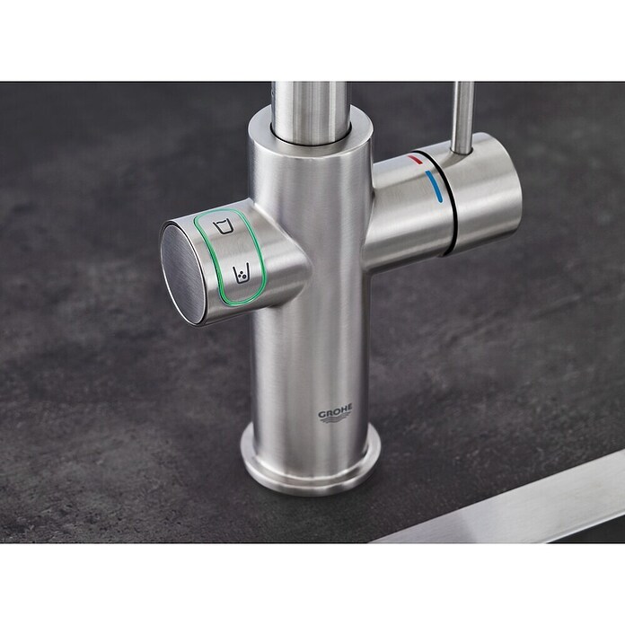 Grohe Keukenkraan Blue Home (L-uitloop, Supersteel, Mat) | BAUHAUS
