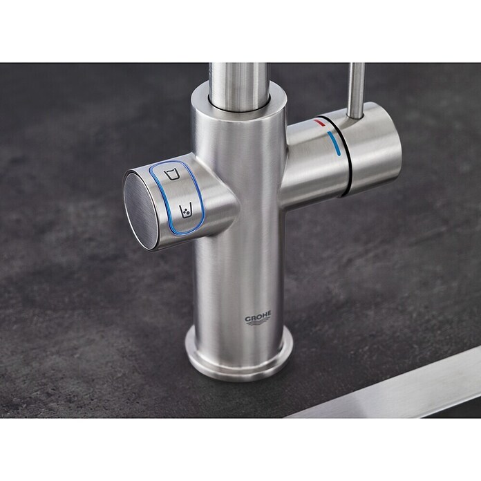 Grohe Keukenkraan Blue Home (L-uitloop, Supersteel, Mat) | BAUHAUS