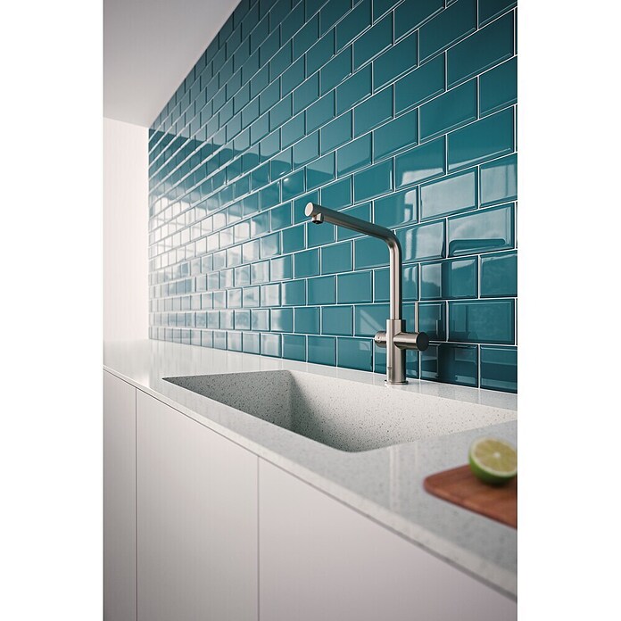 Grohe Keukenkraan Blue Home (L-uitloop, Supersteel, Mat) | BAUHAUS
