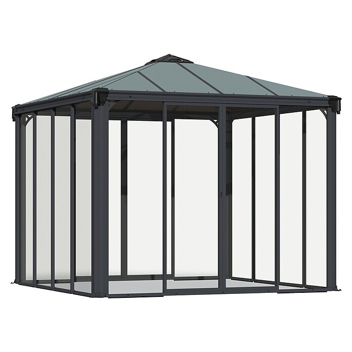 Palram Gartenpavillon Ledro 3000 (L x B: 295 x 295 cm, Anthrazit, Bronze)