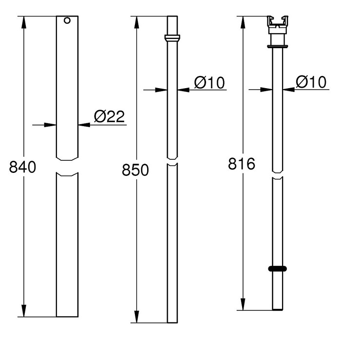 Grohe Euphoria Reserve-douchebuis (Metaal, 84 cm) | BAUHAUS