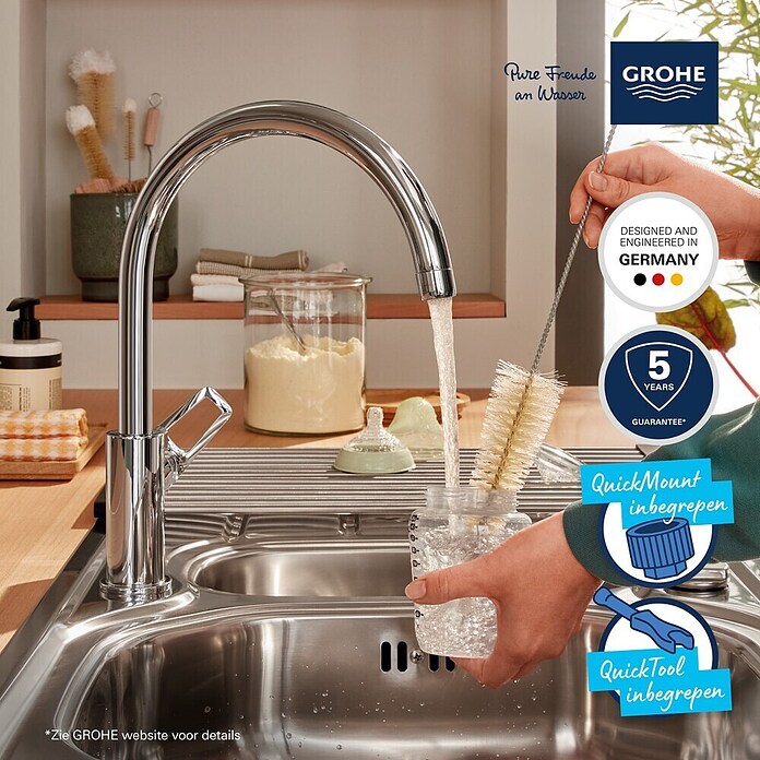 Grohe Start Loop Keukenkraan (Chroom, Glanzend, Zwenkbare uitloop)