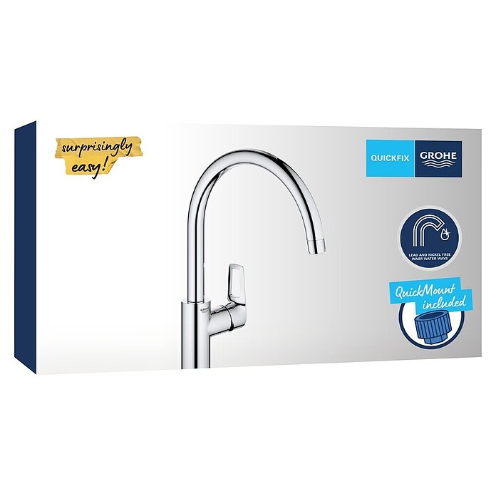 Grohe Start Loop Spültischarmatur (Chrom, Glänzend, Auslauf schwenkbar)