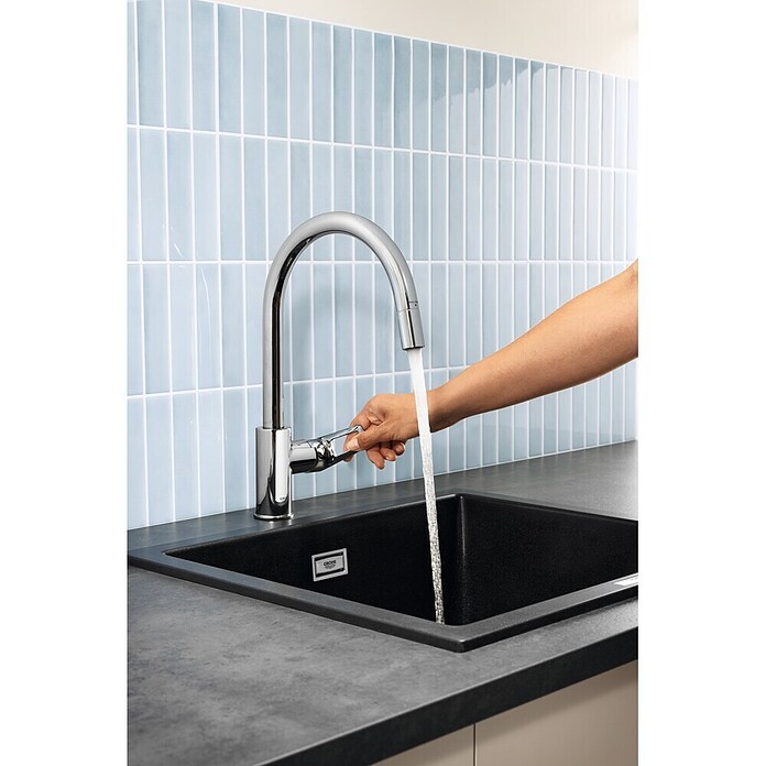 Grohe Start Loop Keukenkraan (Chroom, Glanzend, Zwenkbare uitloop)