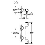 Grohe Douchethermostaat Precision Flow (Chroom, Glanzend) | BAUHAUS