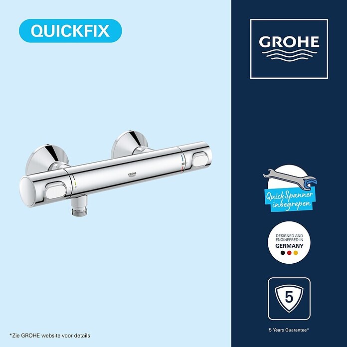 Grohe Douchethermostaat Precision Flow (Chroom, Glanzend) | BAUHAUS