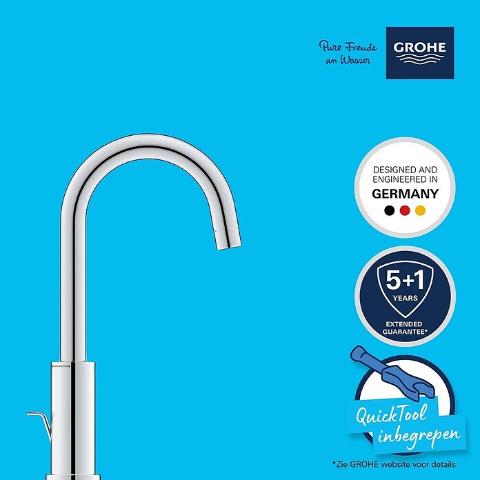 Grohe QuickFix Wastafelkraan Get L-Size (Chroom, Glanzend) | BAUHAUS