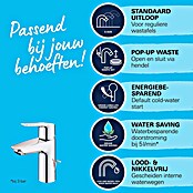 Grohe QuickFix Wastafelkraan Start (Afvoer armatuur: 109 mm, Chroom, Glanzend) | BAUHAUS