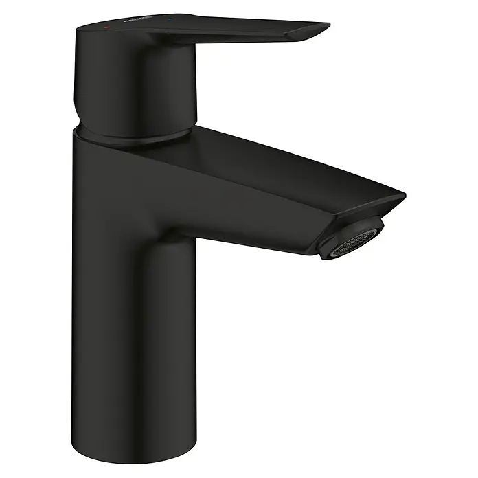 Grohe Start Waschtischarmatur S-Size - Ausladung Armatur: 109 mm, Matt, Schwarz - Moderner schwarzer Einhebel-Waschtischmischer.