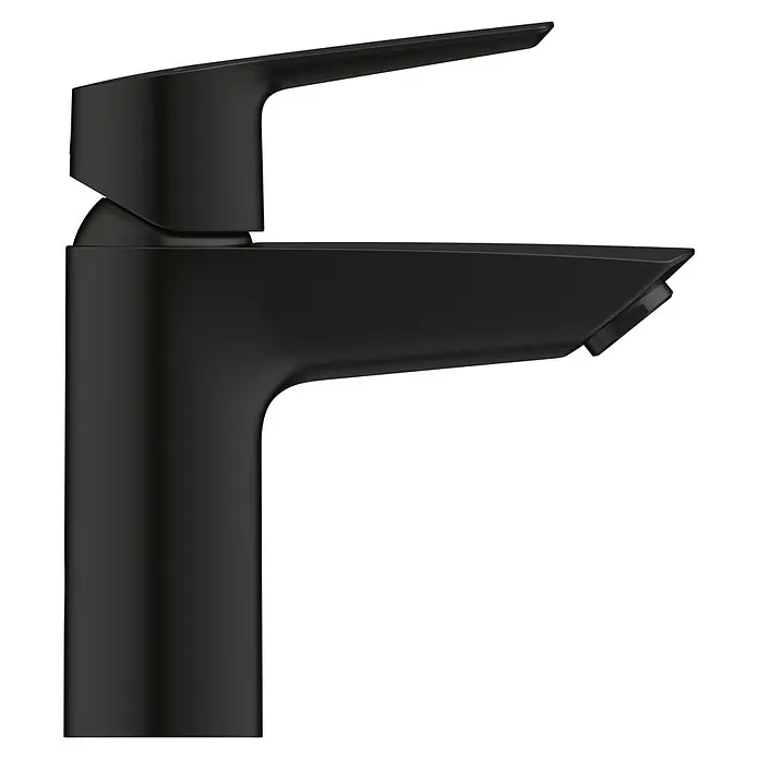 Grohe Start Waschtischarmatur S-Size - Ausladung Armatur: 109 mm, Matt, Schwarz - Matter schwarzer moderner Einhebel-Waschtischmischer.
