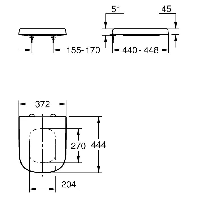Grohe Euro Ceramic Toiletzitting (Duroplast, Alphine wit, Softclose) | BAUHAUS