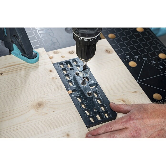 Wolfcraft Set za spajanje pohištva  (53 -del.) | 2540 - Vorsatz-/Zusatzgeräte f Bohrmasch | BCDA - Zubeh Bohrm/Bohrhämmer/Akkumasch | BCD - Maschinenzubehör | BC - Maschinenzubehör | B - Werkz/Masch/Maschzubeh/Auto | BAUHAUS