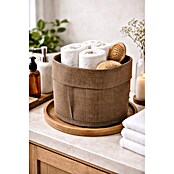 Deblanch Cesta para el baño (L x An x Al: 15 x 15 x 19 cm, Marrón)