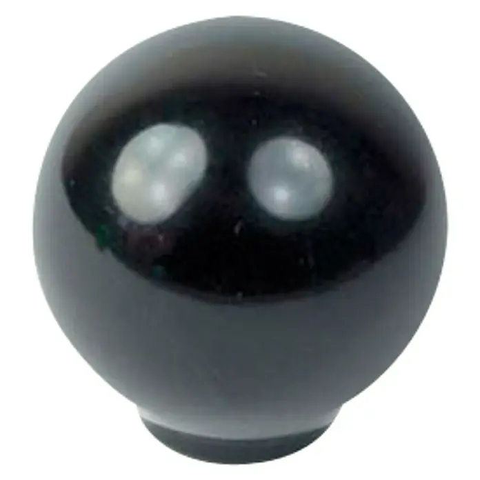 Nesu Pomo para muebles 626 - Tipo de tirador del mueble: Botón, Ø x Al: 34 x 34 mm, Plástico, Negro, Brillante - Pomo de cambio esférico negro brillante con una superficie pulida, perfecto para añadir un toque elegante al interior del coche.