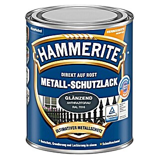 Hammerite Metall-Schutzlack RAL 7016 (Anthrazitgrau, 750 ml, Glänzend, Lösemittelhaltig)