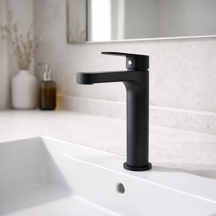 Rousseau Grifo de lavabo alto Youka (Negro, Mate)