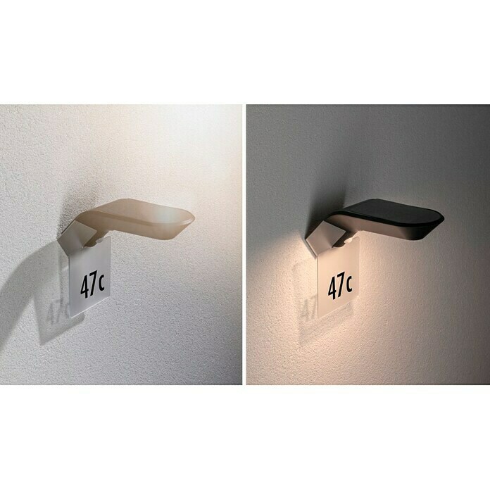 Paulmann Soley Solar-wandledlamp voor buiten (Bewegingsmelder, 1,2 W, Kunststof, Warm wit, Antraciet)