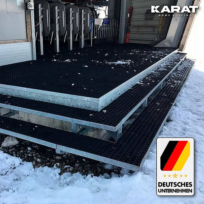 Floordirekt Gummimatte Octo Door 16 mm Stärke - Schwarz