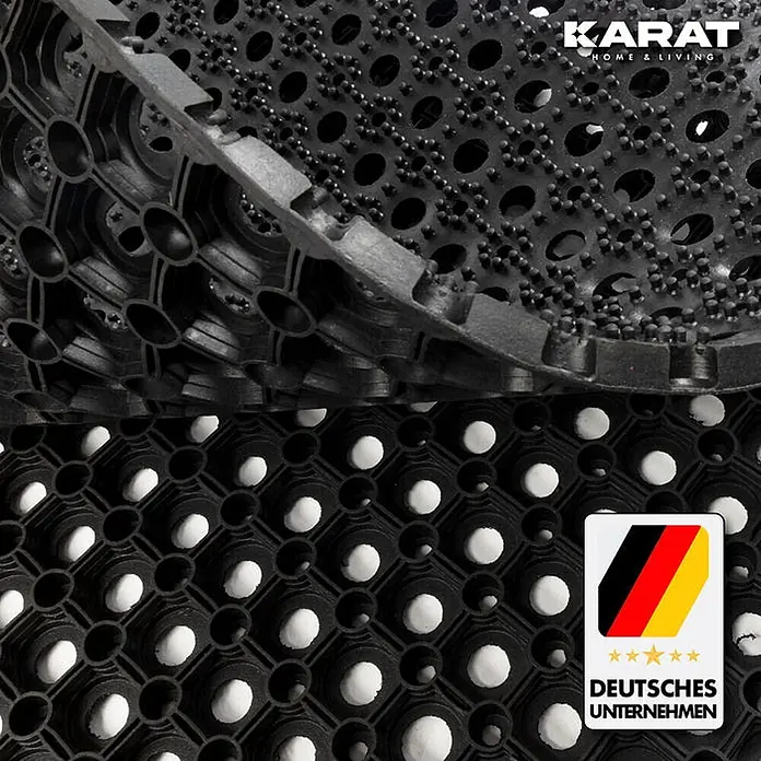 Floordirekt Gummimatte Octo Door 16 mm Stärke - Schwarz