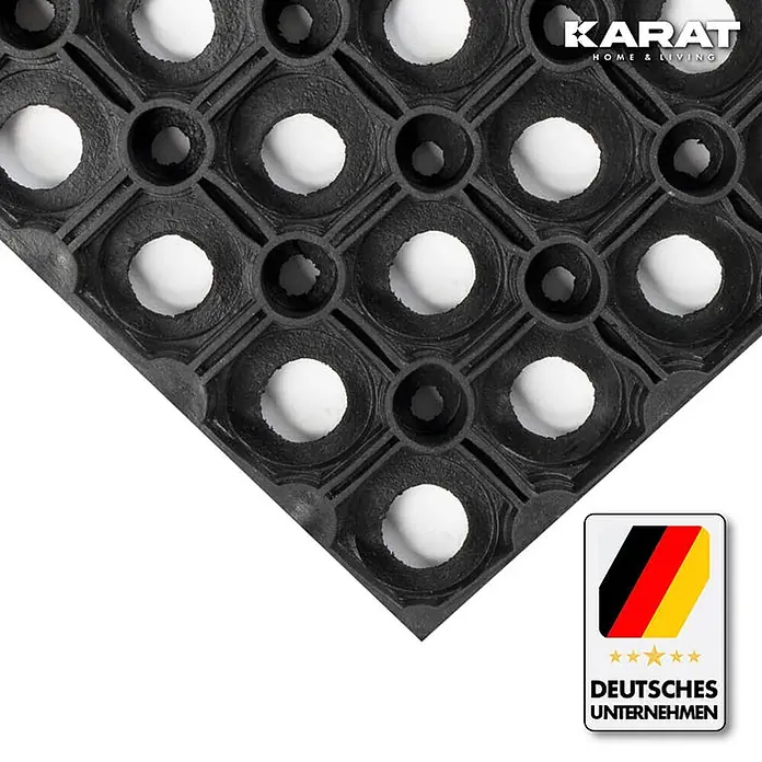 Floordirekt Gummimatte Octo Door 16 mm Stärke - Schwarz