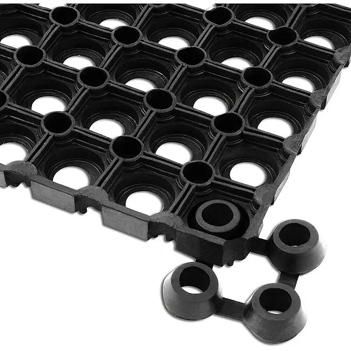 Floordirekt Gummimatte Octo Door 16 mm Stärke - Schwarz