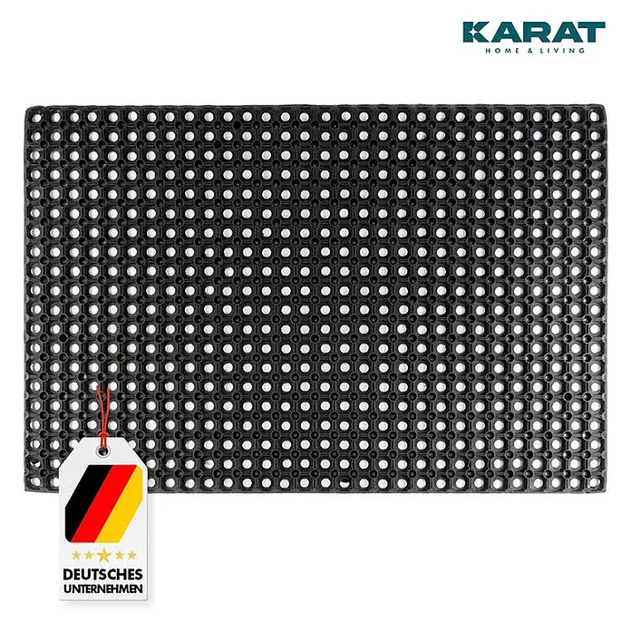Floordirekt Gummimatte Octo Door 23 mm Stärke - Schwarz