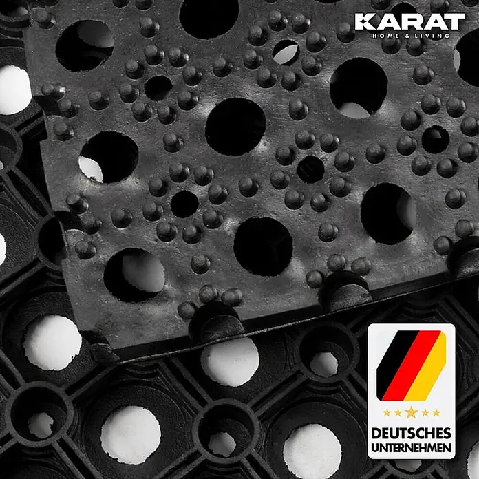 Floordirekt Gummimatte Octo Door 23 mm Stärke - Schwarz