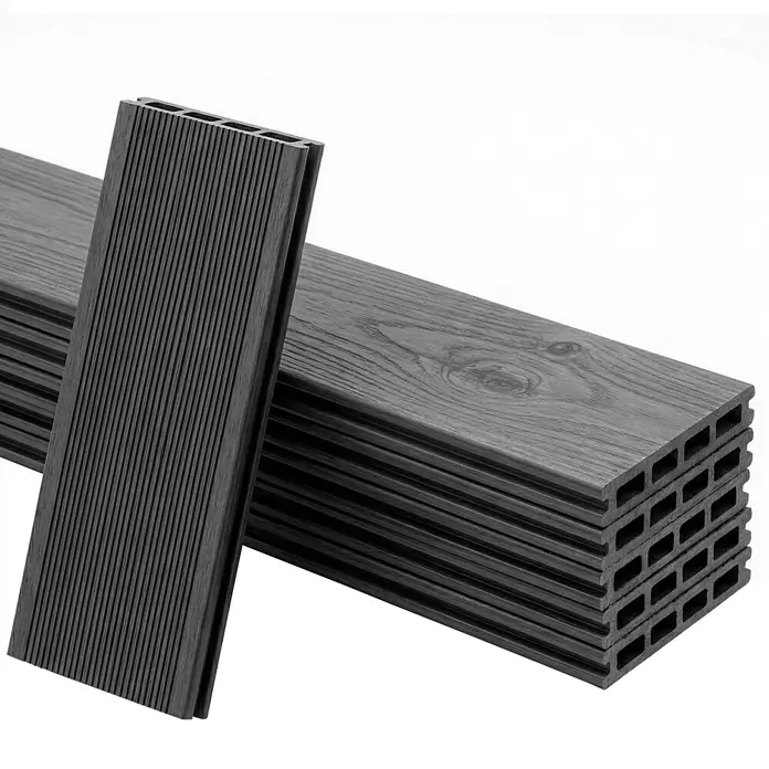 Floordirekt Terrassenfliese Crown - 2 m² Komplettset - 14,6 cm x 220 cm x 22 mm, Grau