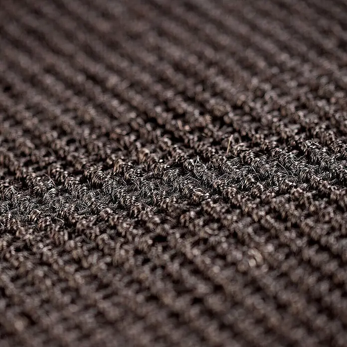Floordirekt Kurzflorteppich aus Sisalfaser - mit Bordüre - Schwarz, 290 x 200 cm, Sisal
