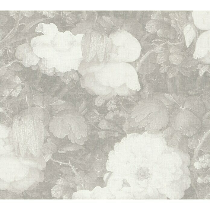 AS Creation Metropolitan Stories Vliestapete (Grau/Creme, Floral, 10,05 x 0,53 m)