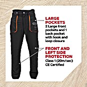Oregon Pantalones resistentes al corte Yukon (XXL, Negro/Naranja, Unisex) | BAUHAUS