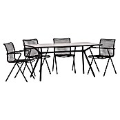 Acamp Gartenmöbel-Set Alpha (5 -tlg., Stahl/Aluminium/Polyester, Anthrazit/Nero/Cemento Taupe) | BAUHAUS