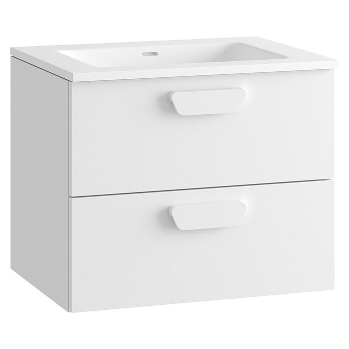 Mueble de lavabo Sofia 2C (L x An x Al: 46 x 60 x 50 cm, Blanco mate) | BAUHAUS