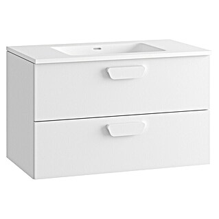 Mueble de lavabo Sofia 2C (L x An x Al: 46 x 80 x 50 cm, Blanco mate)