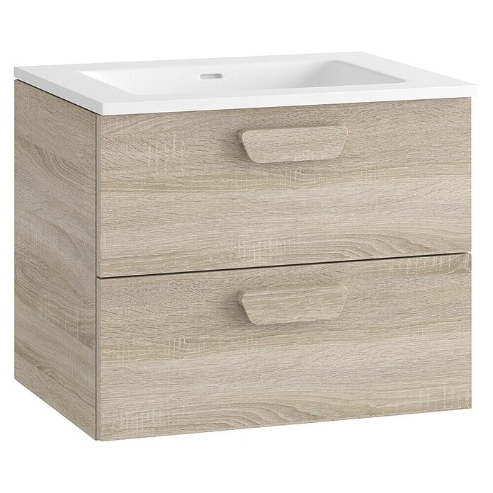 Mueble de lavabo Sofia 2C (L x An x Al: 46 x 60 x 50 cm, Roble bardolino) | BAUHAUS