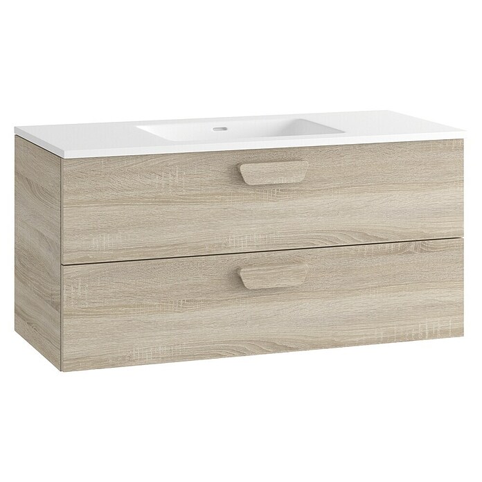Mueble de lavabo Sofia 2C (L x An x Al: 46 x 100 x 50 cm, Roble bardolino) | BAUHAUS