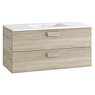 Mueble de lavabo Sofia 2C (L x An x Al: 46 x 100 x 50 cm, Roble bardolino)