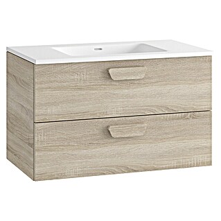 Mueble de lavabo Sofia 2C (L x An x Al: 46 x 80 x 50 cm, Roble bardolino)