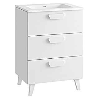 Mueble de lavabo Sofía (L x An x Al: 46 x 60 x 84 cm, Blanco mate)