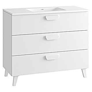 Mueble de lavabo Sofía (L x An x Al: 46 x 100 x 84 cm, Blanco mate)