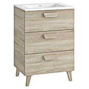 Mueble de lavabo Sofía (L x An x Al: 46 x 60 x 84 cm, Roble bardolino) | BAUHAUS