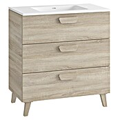 Mueble de lavabo Sofía (L x An x Al: 46 x 80 x 84 cm, Roble bardolino) | BAUHAUS