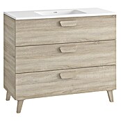 Mueble de lavabo Sofía (L x An x Al: 46 x 100 x 84 cm, Roble bardolino) | BAUHAUS