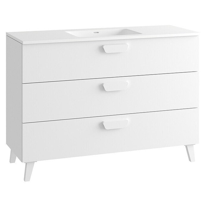 Mueble de lavabo Sofía (L x An x Al: 46 x 120 x 84 cm, Blanco brillo) | BAUHAUS